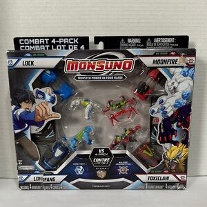 MONSUNO Monster Power 4-Pack Lock, Moonfire, Longfang, Toxiclaw
